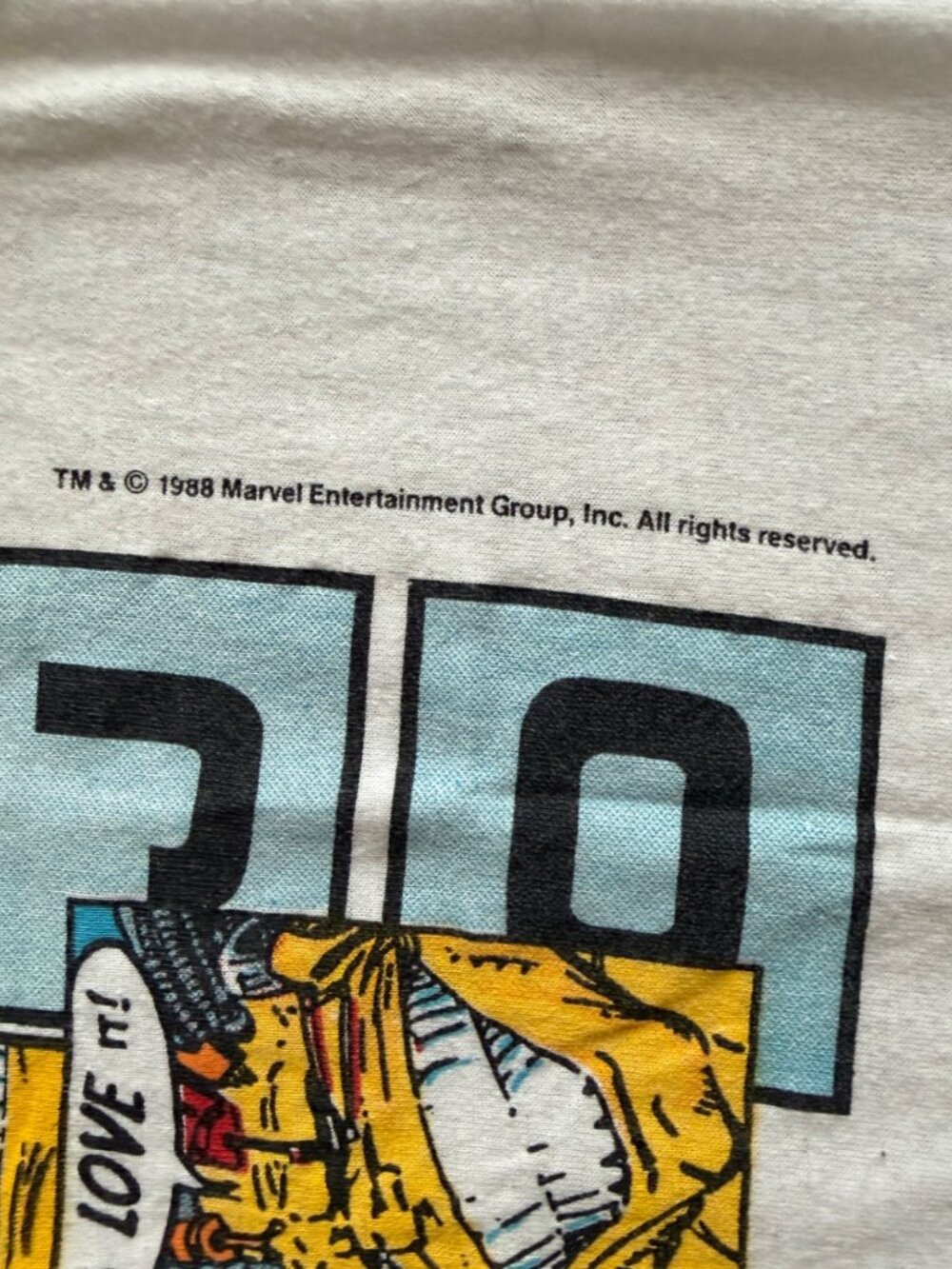 Marvel 1988 Mojo Graphic T-Shirt White Medium Creed Made In USA - Picture 3 of 5